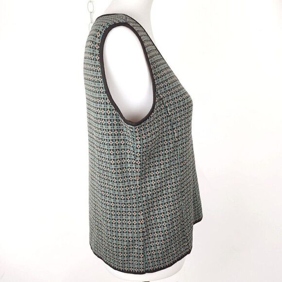 Jones New York Sleeveless Sweater Tank Vest Knit Shell Grandpa Core Womens M - Picture 2 of 5
